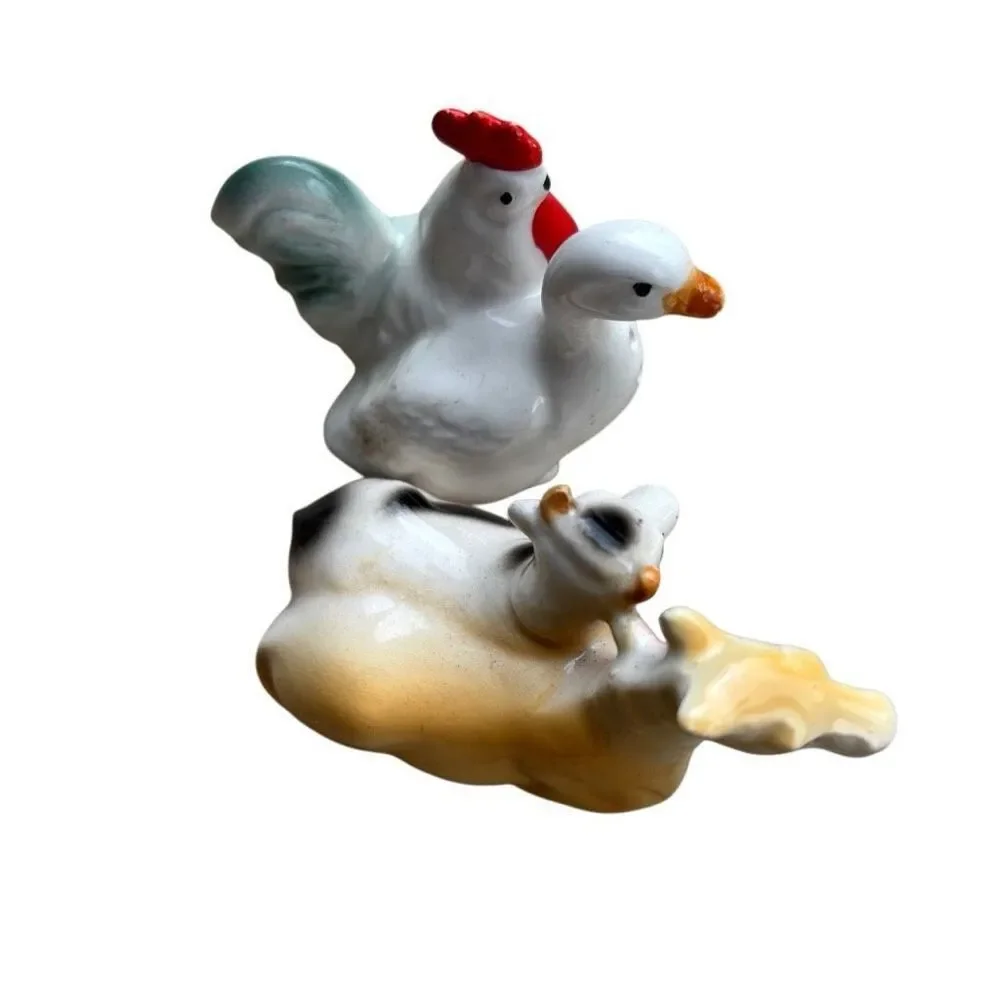 Vintage Enesco Noah’s Ark Sugar Bowl With Animal Salt & Pepper Shakers